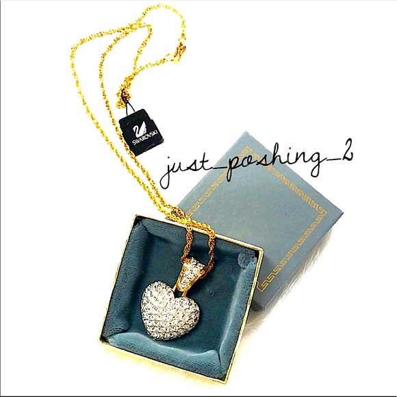 Swarovski Jewelry - Swarovski Puffed Heart Necklace